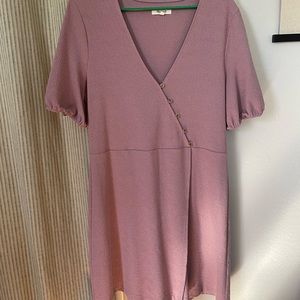 madewell women’s faux wrap knee-length dress